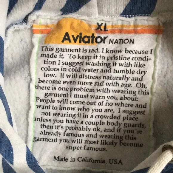 Aviator Nation Blue and White Zebra Print Jacket